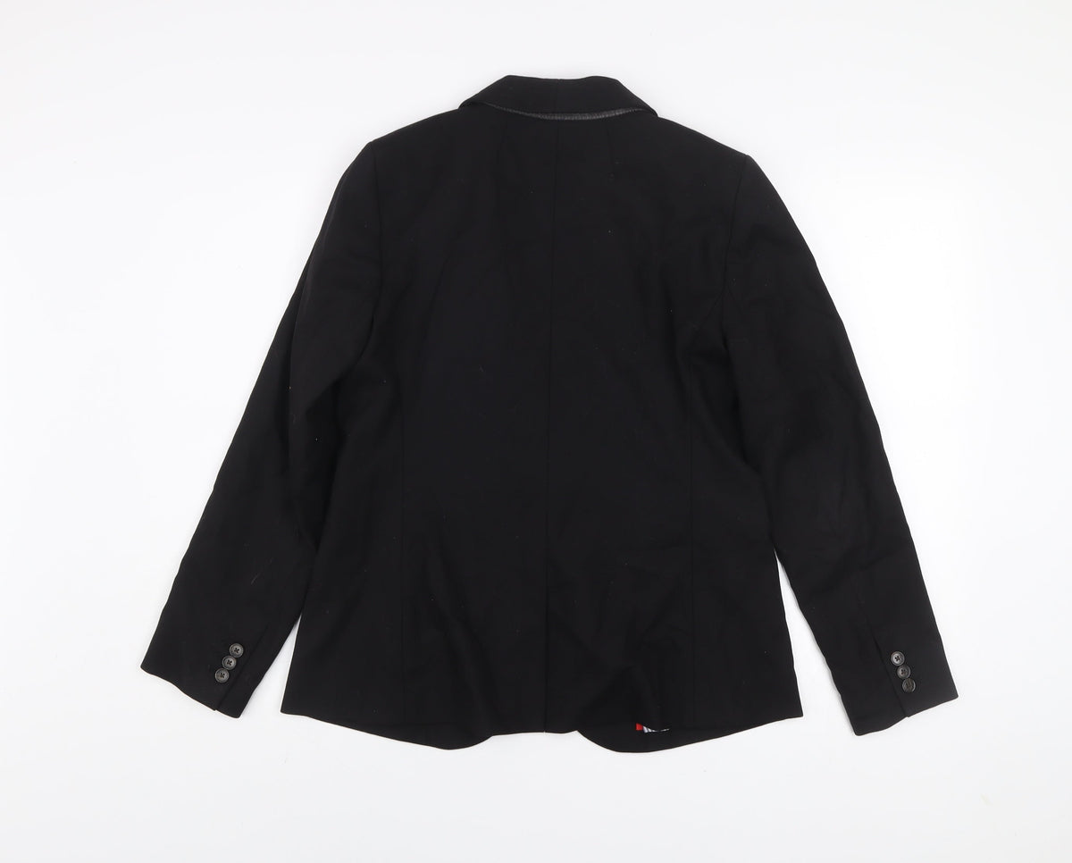 Womens UK Size 10 J.CREW Black Classic Button-Up