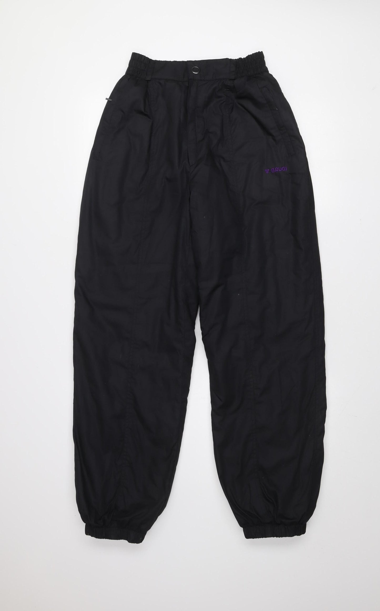 Brugi Men's Black Snow Pants Size S Water Resistant Trousers