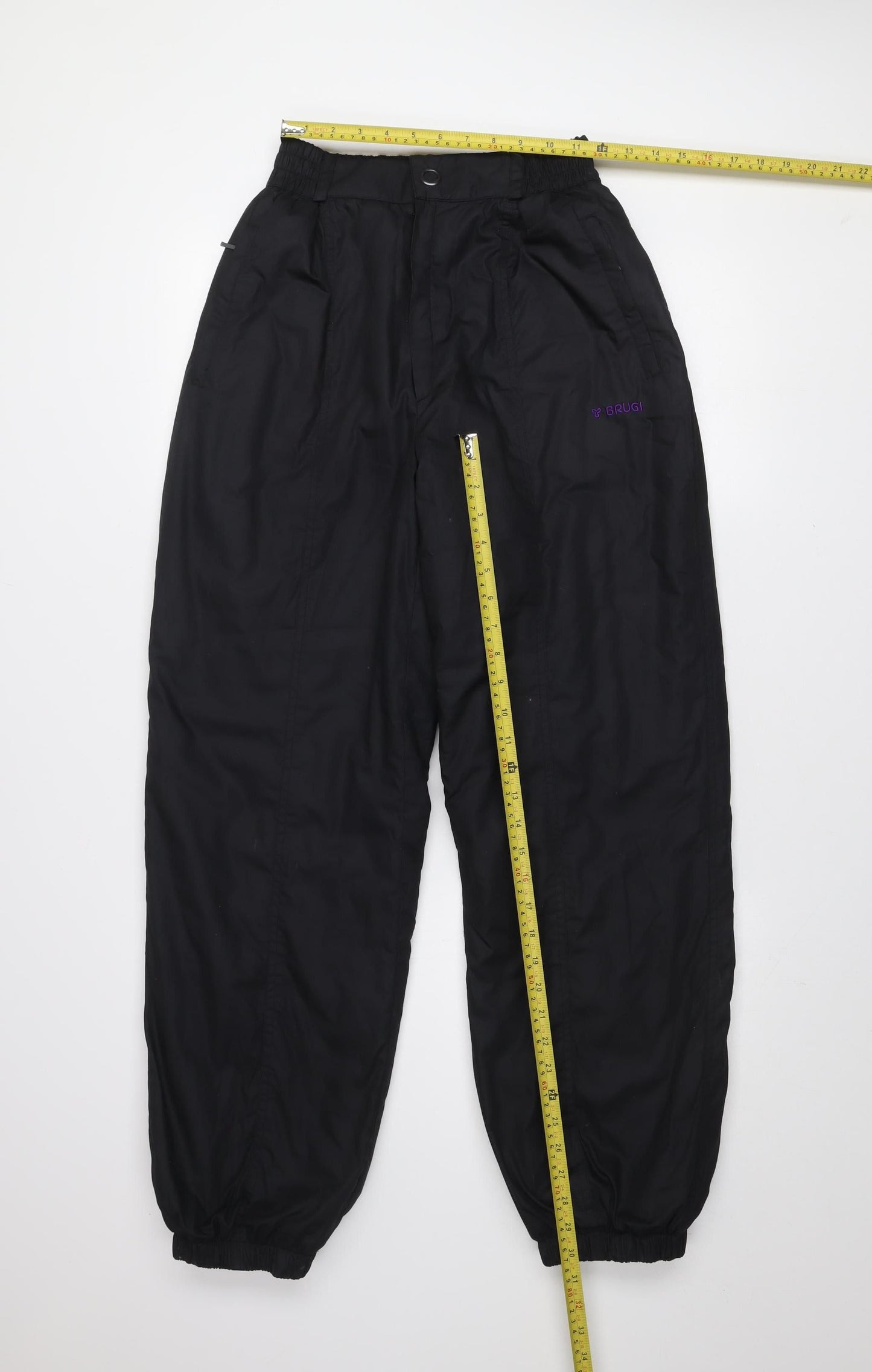 Brugi Men's Black Snow Pants Size S Water Resistant Trousers