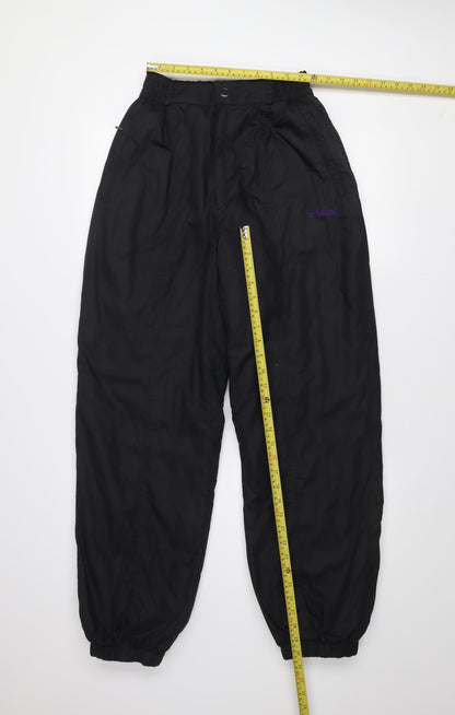 Brugi Men's Black Snow Pants Size S Water Resistant Trousers