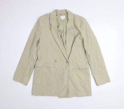 H&M Womens Beige XS Regular Fit Blazer Jacket