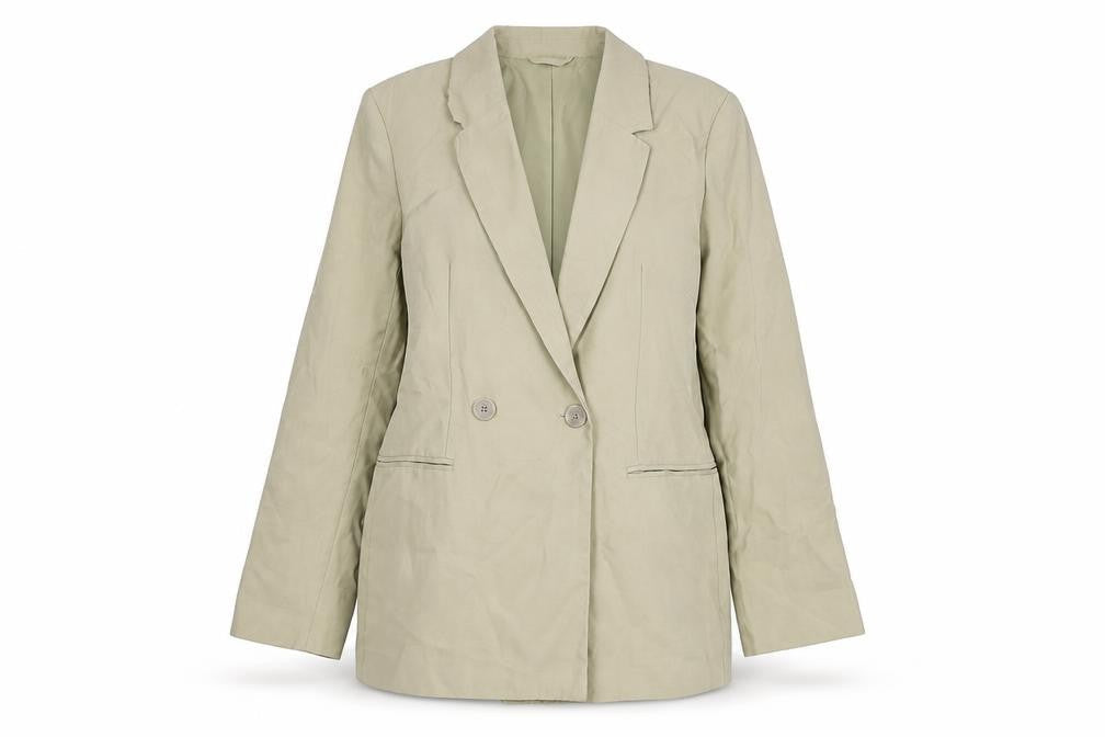 H&M Womens Beige XS Regular Fit Blazer Jacket