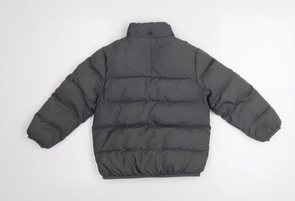 adidas Boys Grey 5-6 Years Puffer Jacket Winter Lightweight Coat