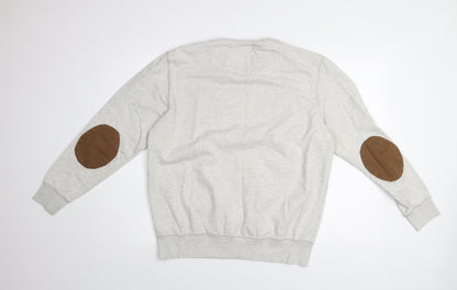 Twistedsoul Men's Grey 2XL Pullover Sweatshirt with Brown Accents