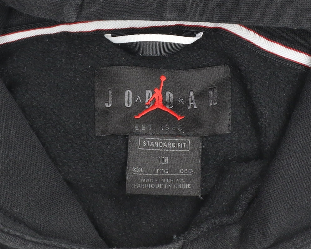 Jordan Men’s Black XXL Pullover Hoodie with Logo Graphic