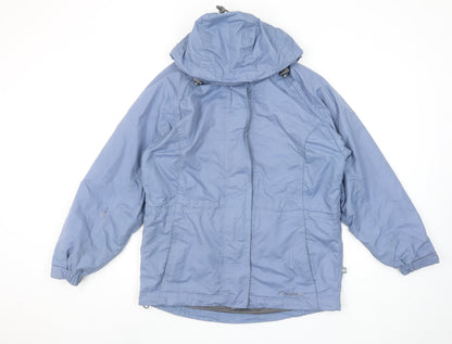 Womens UK Size 8 Mountain Life Blue Rain Coat