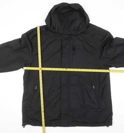 Tu Men's Black XL Waterproof Hooded Jacket Outdoor Windproof