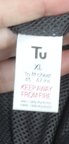 Tu Men's Black XL Waterproof Hooded Jacket Outdoor Windproof