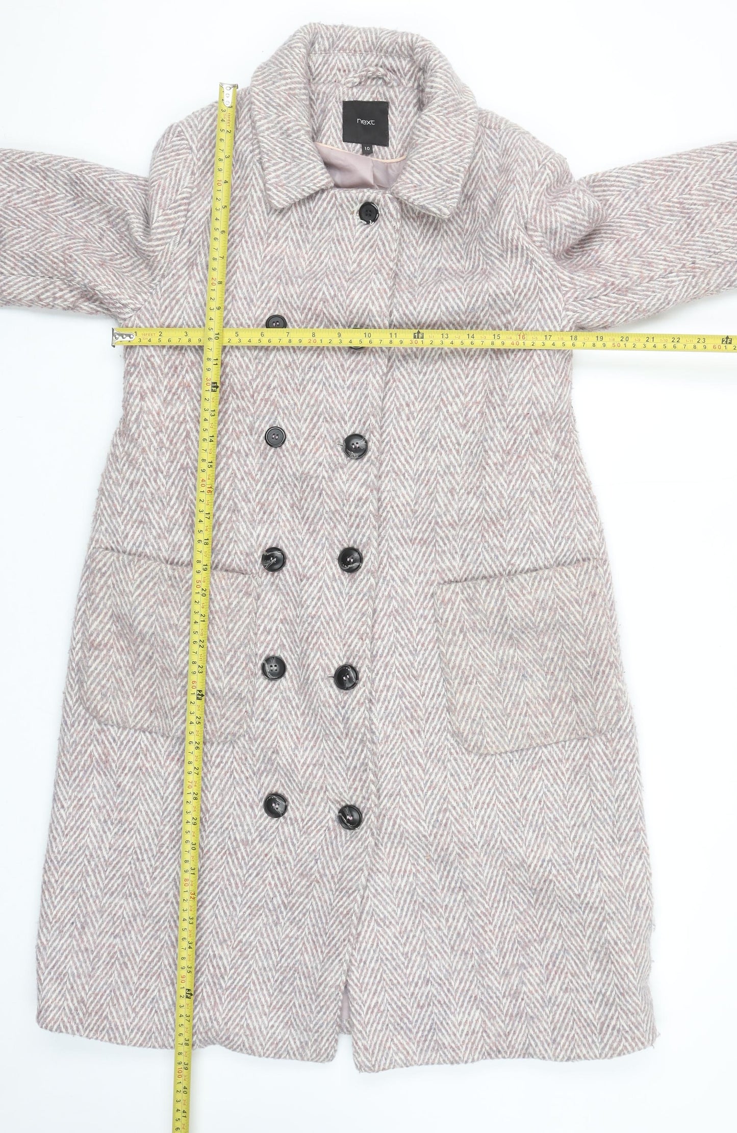 Womens UK Size 10 NEXT Beige Overcoat