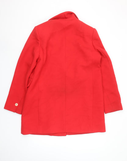 Womens UK Size 14 Mango Red Pea Coat