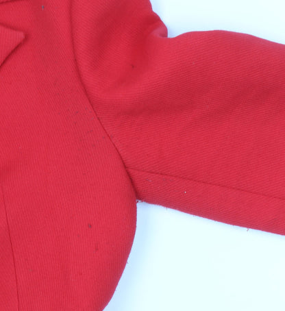 Womens UK Size 14 Mango Red Pea Coat