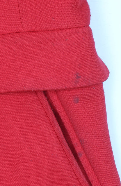 Womens UK Size 14 Mango Red Pea Coat