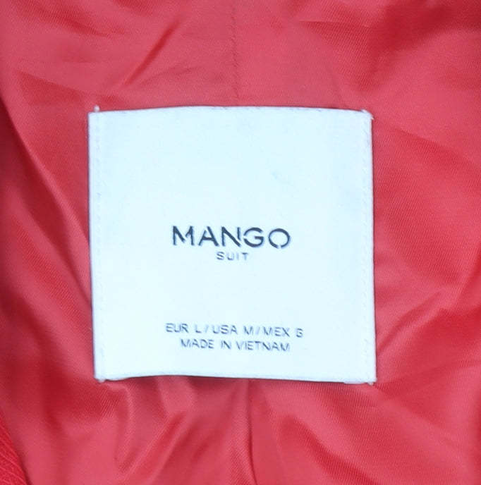 Womens UK Size 14 Mango Red Pea Coat