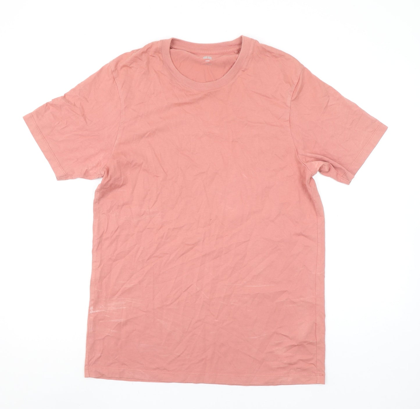 Uniqlo Men’s Pink Supima Cotton Crew Neck Short Sleeve T-Shirt M