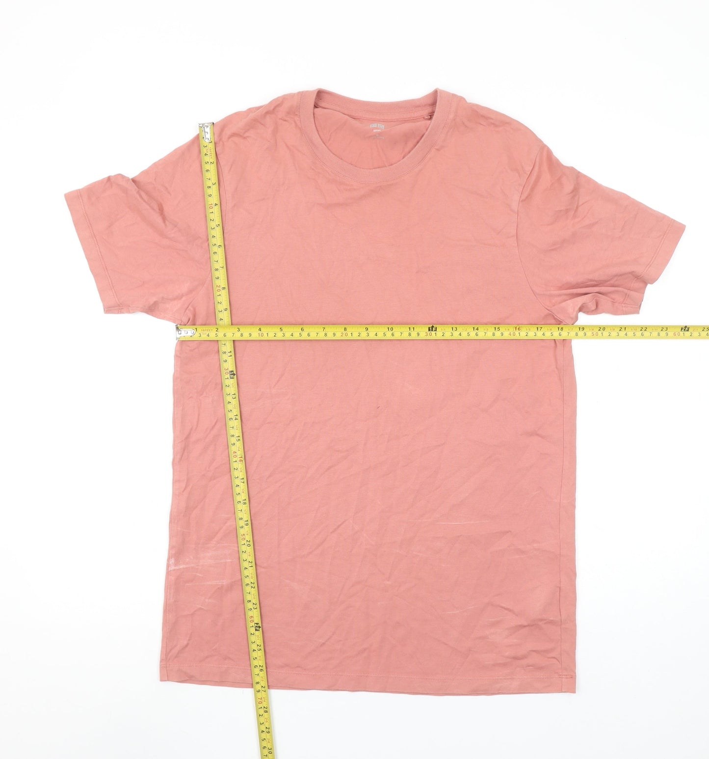Uniqlo Men’s Pink Supima Cotton Crew Neck Short Sleeve T-Shirt M