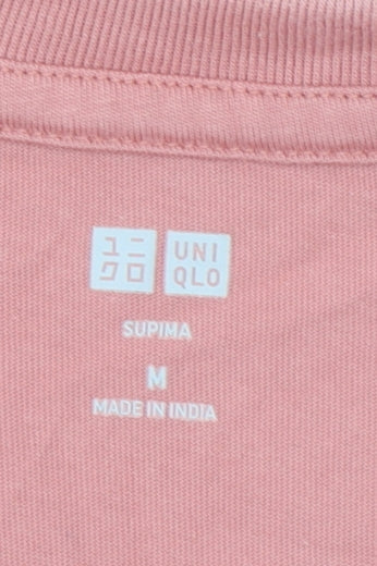 Uniqlo Men’s Pink Supima Cotton Crew Neck Short Sleeve T-Shirt M