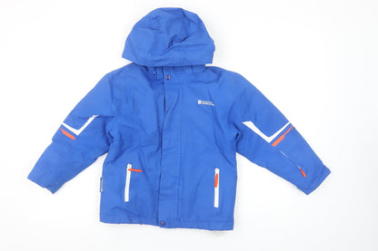 Mountain Warehouse Boys Blue Waterproof Hooded Ski Jacket 5-6 Years