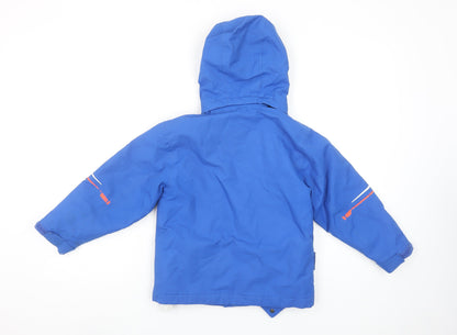 Mountain Warehouse Boys Blue Waterproof Hooded Ski Jacket 5-6 Years