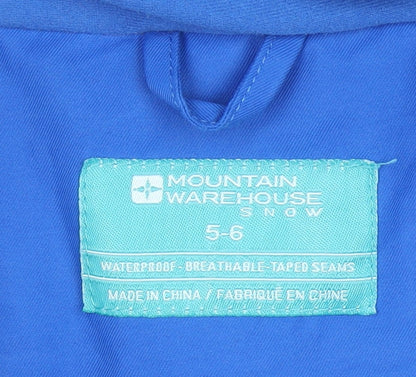 Mountain Warehouse Boys Blue Waterproof Hooded Ski Jacket 5-6 Years