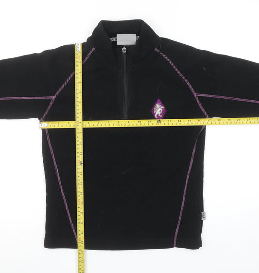 Kukri Boys Black Fleece 1/4 Zip Pullover Sweatshirt 11-12 Years