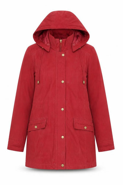 Womens UK Size S BM Red Parka Coat