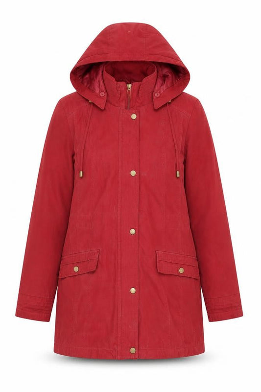 Womens UK Size S BM Red Parka Coat