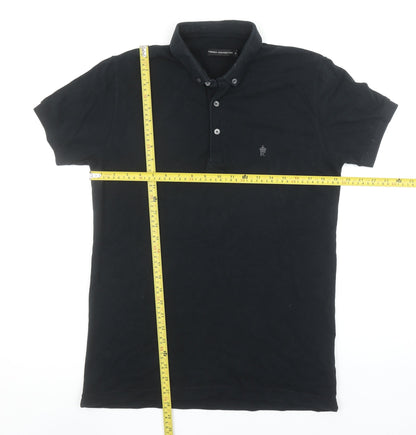 French Connection Men's Black Cotton Polo Shirt Size M
