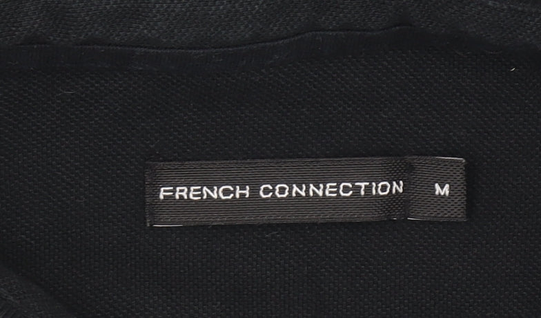 French Connection Men's Black Cotton Polo Shirt Size M