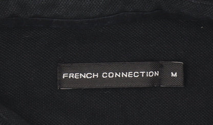 French Connection Men's Black Cotton Polo Shirt Size M