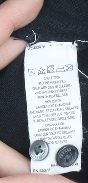 French Connection Men's Black Cotton Polo Shirt Size M