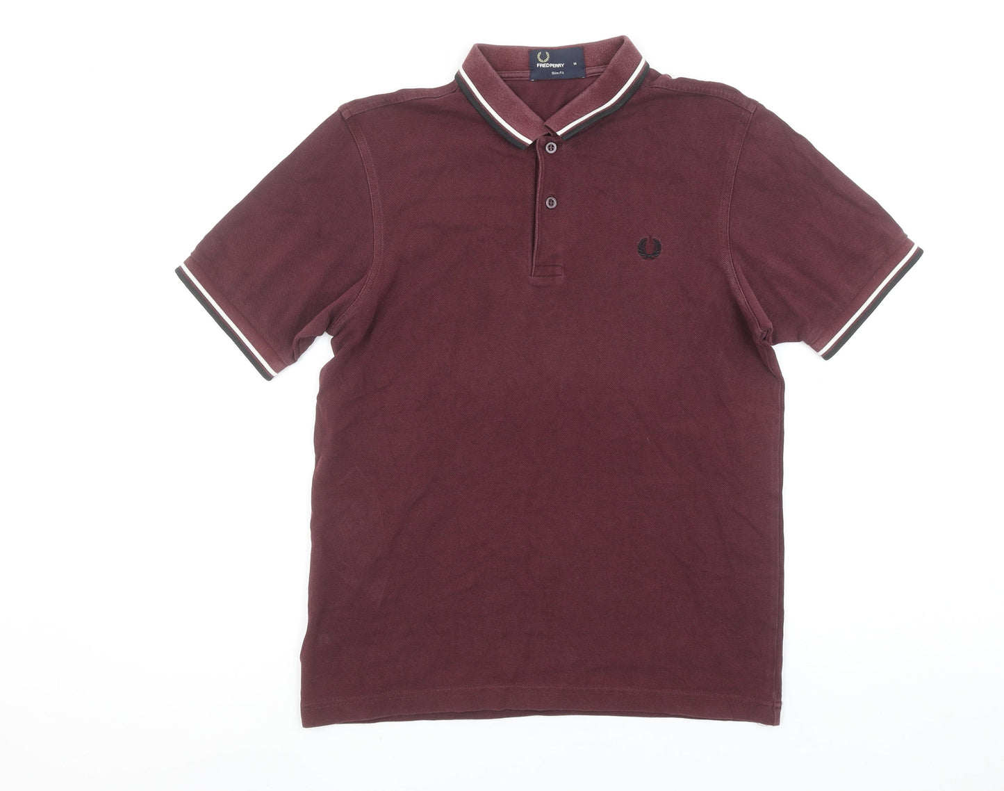Fred Perry Men's Brown Slim Fit Cotton Polo Shirt Size M