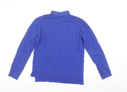 Ralph Lauren Men's Blue Long Sleeve Polo Shirt M Custom Fit Cotton