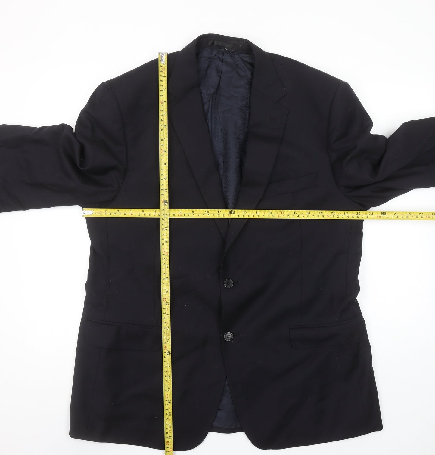 Marks and Spencer Autograph Men's Navy 44 Regular Wool Blazer Jacket