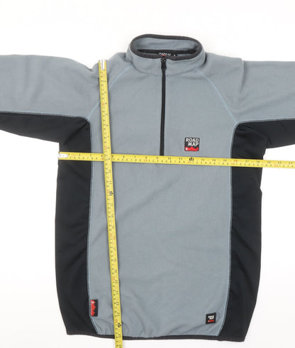Mens UK Size S Road Map Grey Pullover Sweatshirt