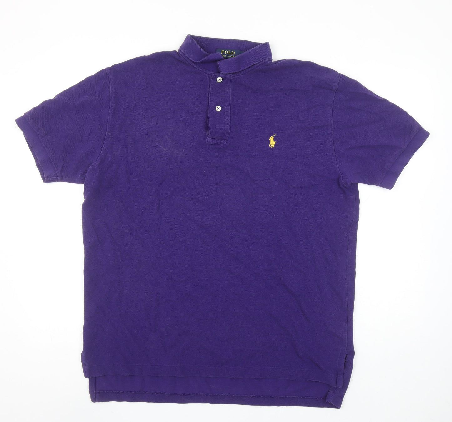 Ralph Lauren Men's Purple Classic Fit Cotton Short Sleeve Polo Shirt Size L