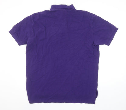 Ralph Lauren Men's Purple Classic Fit Cotton Short Sleeve Polo Shirt Size L