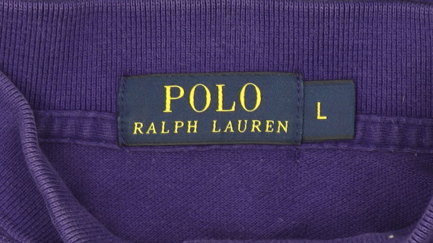 Ralph Lauren Men's Purple Classic Fit Cotton Short Sleeve Polo Shirt Size L