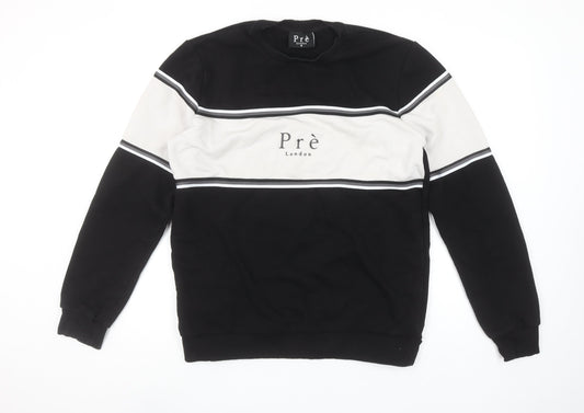 Mens UK Size M Prè London Black Pullover Sweatshirt
