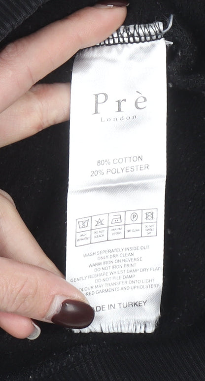 Mens UK Size M Prè London Black Pullover Sweatshirt