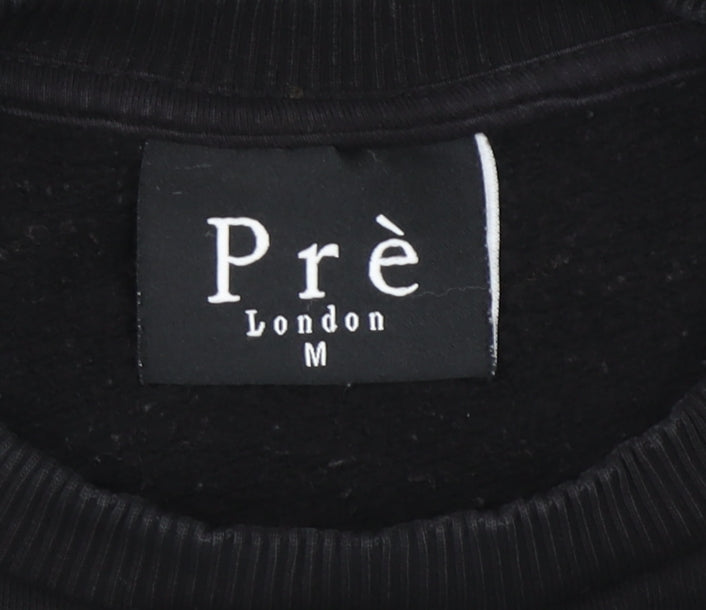 Mens UK Size M Prè London Black Pullover Sweatshirt