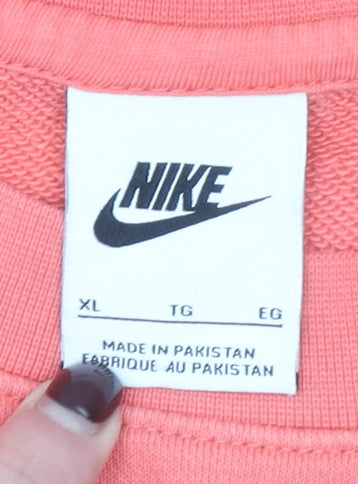 Womens UK Size XL Nike Pink Pullover Sweatshirt