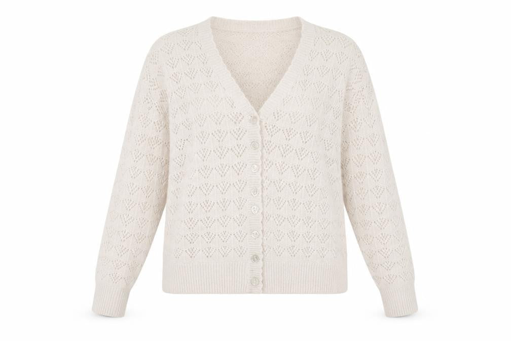 Womens UK Size M Oasis Beige Cardigan Jumper