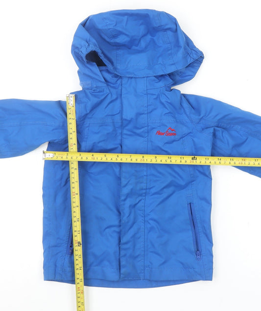 Peter Storm Boys Blue 3-4 Years Hooded Waterproof Rain Coat Jacket