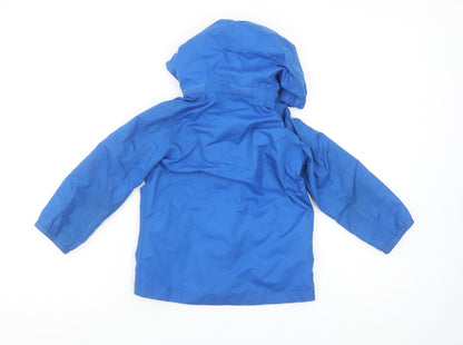 Peter Storm Boys Blue 3-4 Years Hooded Waterproof Rain Coat Jacket