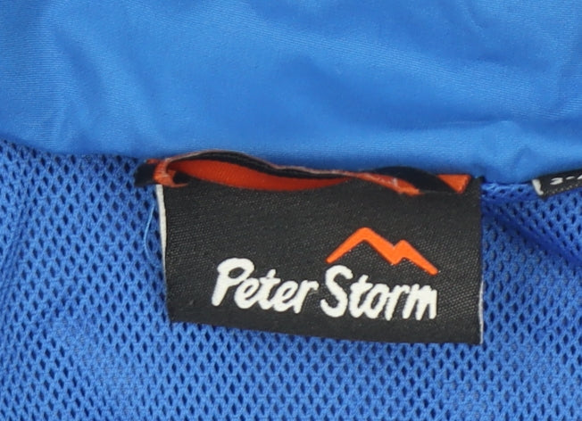 Peter Storm Boys Blue 3-4 Years Hooded Waterproof Rain Coat Jacket
