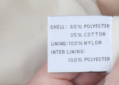 Klass Women Beige Mid-Length Button Overcoat Size 12