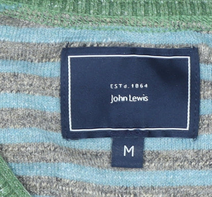 John Lewis Men Green Cotton V-Neck Jumper M