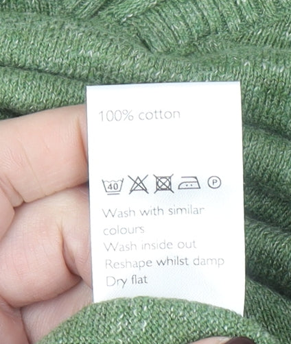 John Lewis Men Green Cotton V-Neck Jumper M