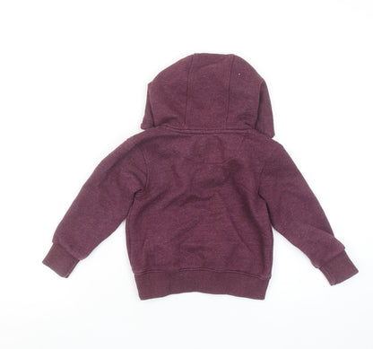 SoulCal Boys Burgundy Pullover Hoodie 3-4 Years Cotton Blend