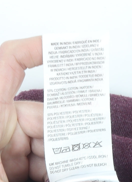 SoulCal Boys Burgundy Pullover Hoodie 3-4 Years Cotton Blend